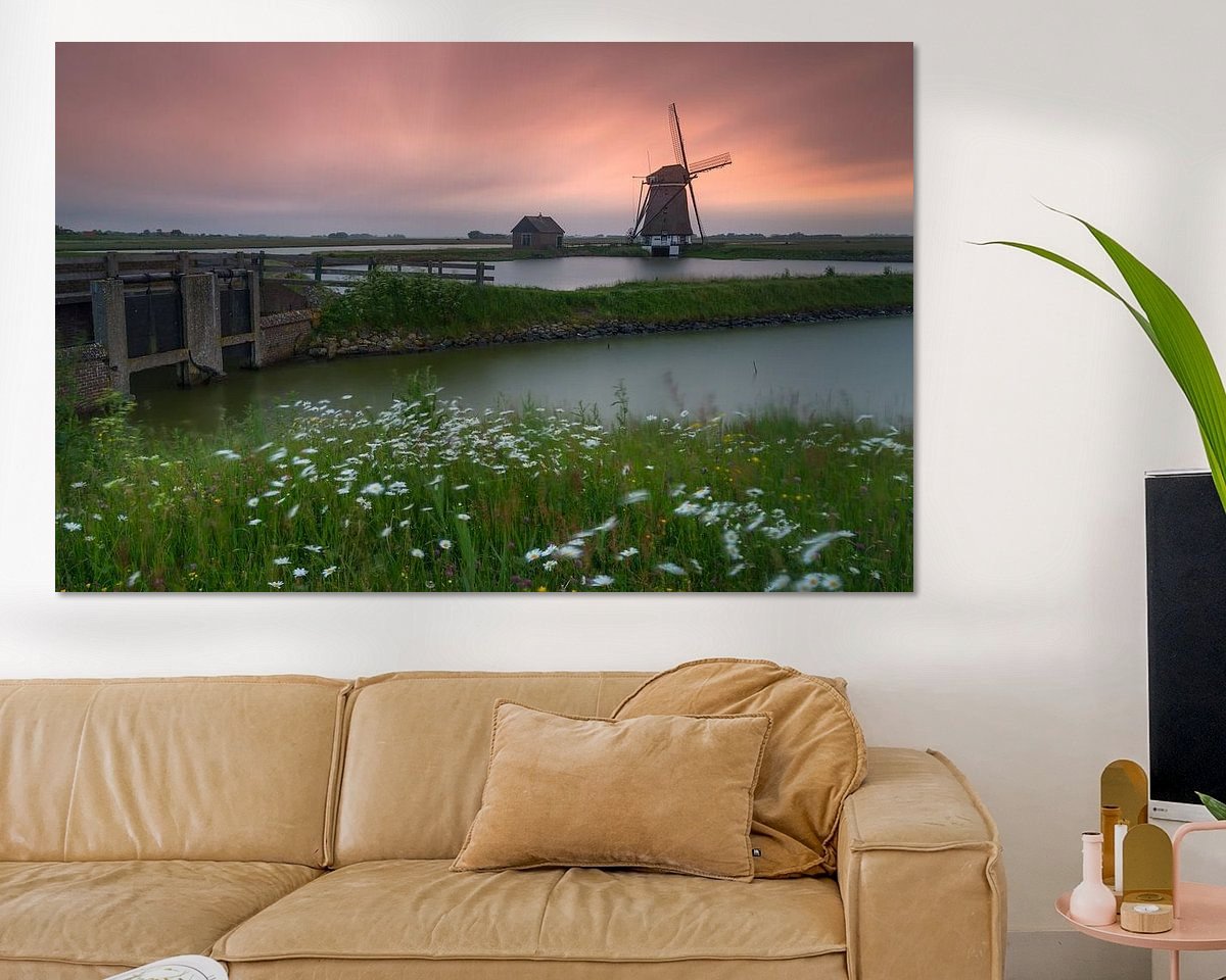 Voorbeeld van het werk in een kamer