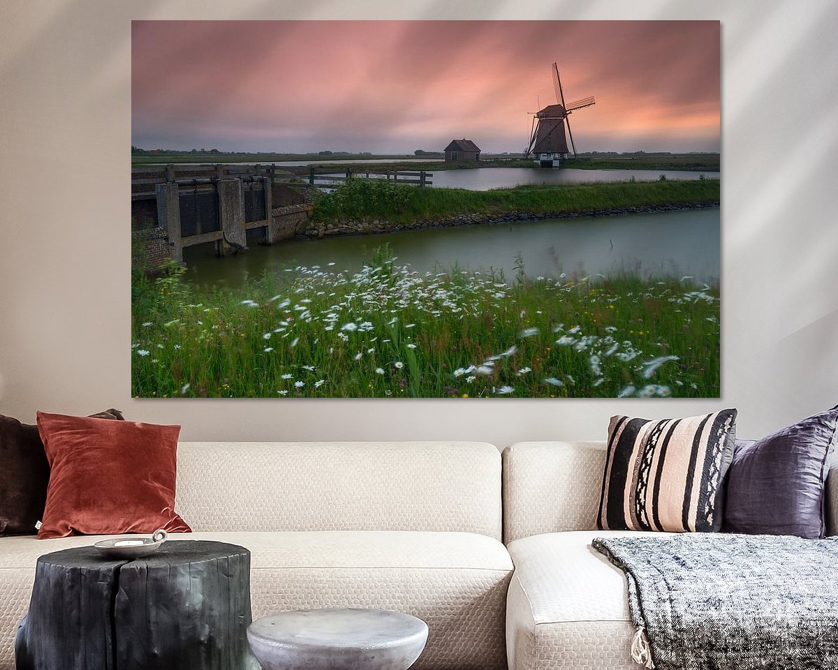 Voorbeeld van het werk in een kamer