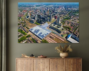 Aerial photo of Rotterdam city centre and Central Station by Anton de Zeeuw