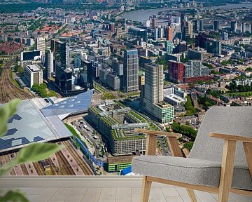 Luchtfoto Centrum Rotterdam van Anton de Zeeuw