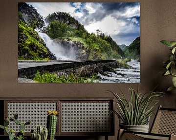 Latefossen- Waterval in Noorwegen van RB-Photography