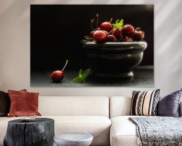 Elegante keuken stilleven van kersen van Tanja Riedel