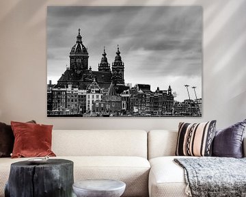 Amsterdam in zwart wit van Ton de Koning