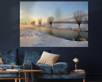 Picturesque winter landscape in the Netherlands