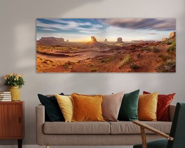 Monument Valley Panorama von Edwin Mooijaart
