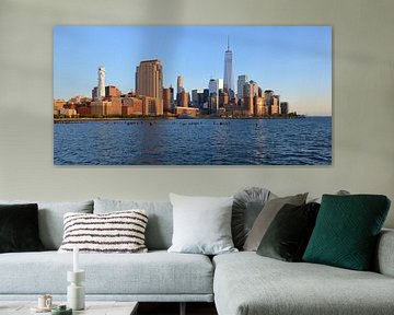 Manhattan Skyline, panorama van Merijn van der Vliet