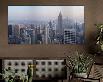 Manhattan New York met het Empire State Building, panorama