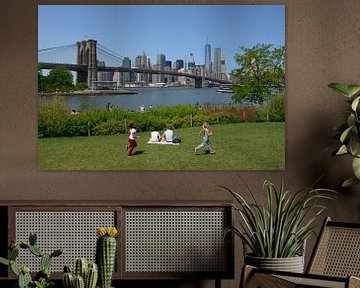 Pont de Brooklyn sur l'East River sur Merijn van der Vliet