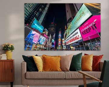 Avondfoto Time Square, New York van Mark De Rooij