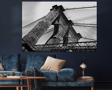 Brooklyn Bridge, New York (zwart-wit)