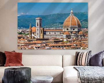 FLORENCE View from Piazzale Michelangelo to the Cathedral van Melanie Viola