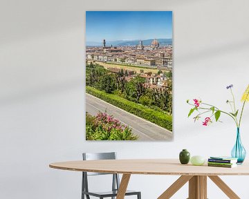 FLORENCE Uitzicht vanaf Piazzale Michelangelo van Melanie Viola
