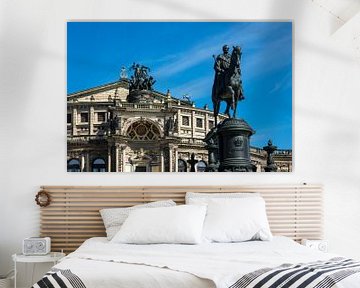 Reiterstandbild und Semperoper in Dresden von Rico Ködder