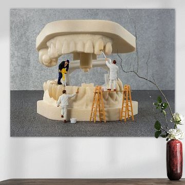 se brosser les dents par petites miniatures, sur ChrisWillemsen