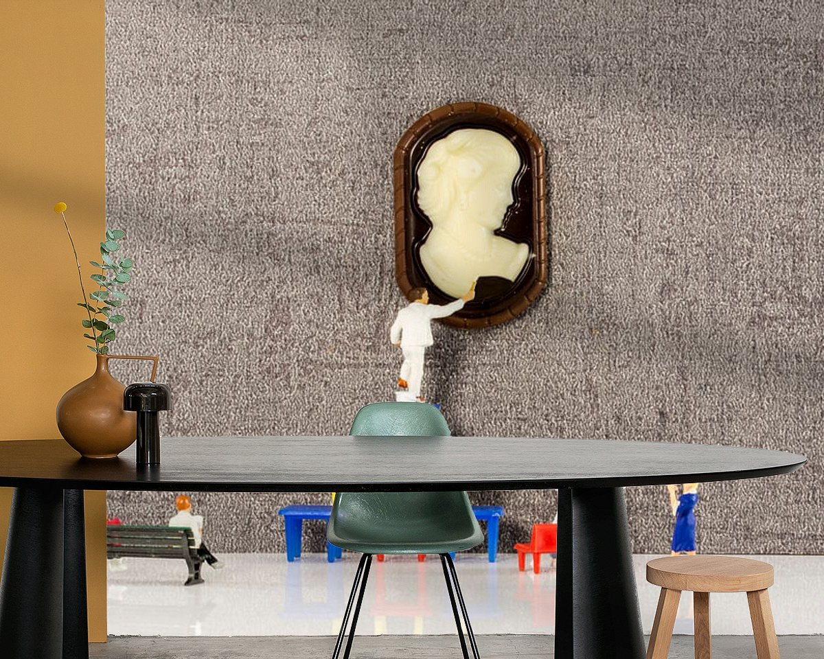 Voorbeeld van het werk in een kamer