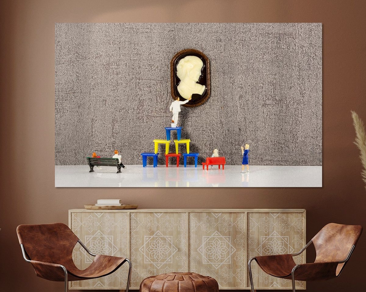 Voorbeeld van het werk in een kamer