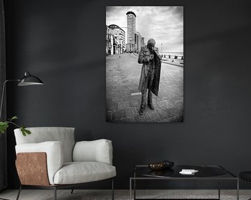 Man beeld langs de boulevard in Vlissingen van Evert Jan Luchies