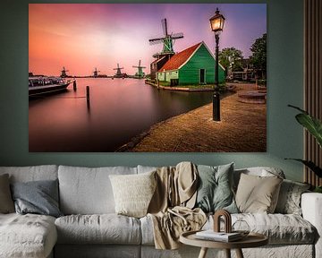 Zonsondergang Zaanse Schans van Patrick Rodink