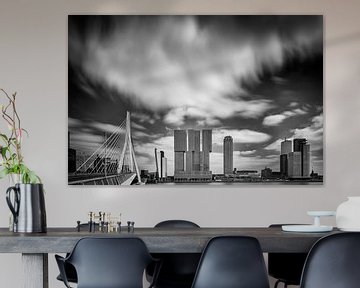 De kop van Zuid, Rotterdam in zwart-wit. van John Verbruggen