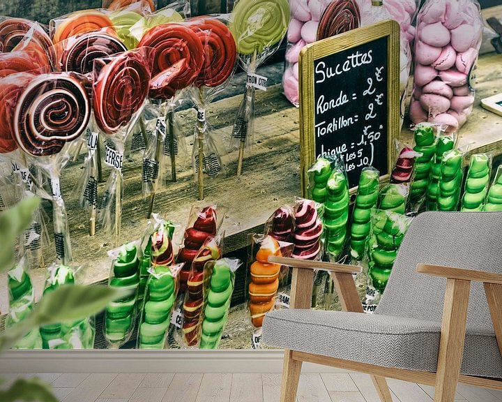 Sfeerimpressie behang: Lollipop van Gabsor Fotografie