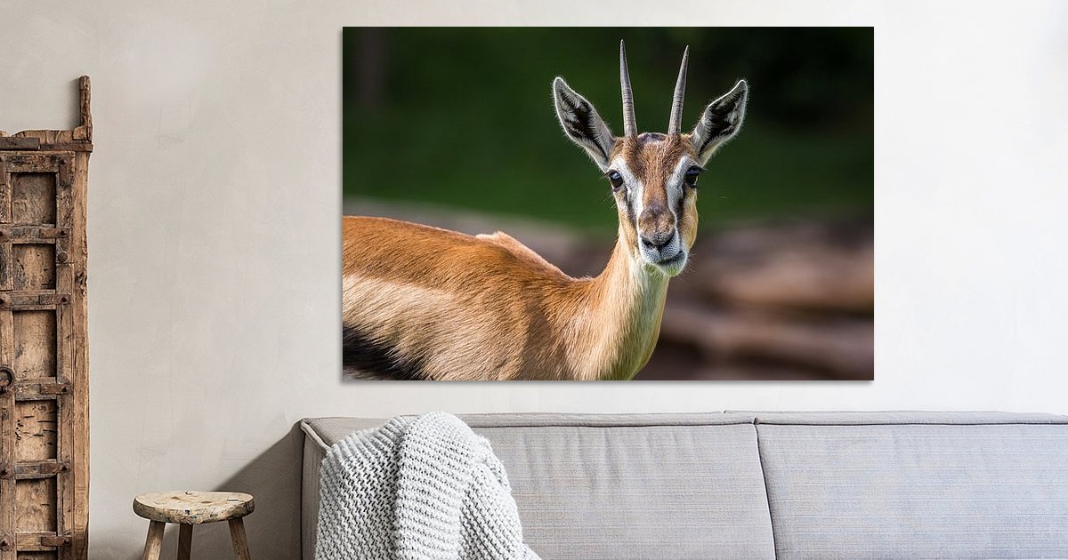 Springbok Chewing Chewing Springbok in the African Savanna by Edwin Mooijaart on canvas ...