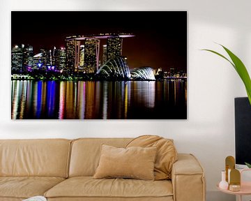 Singapore Skyline by Night von Wouter Mesker