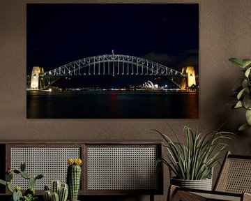 Sydney Skyline - Harbour bridge and Opera House von Wouter Mesker