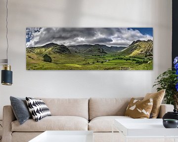 Panorama Lake District, Engeland von Frans Blok