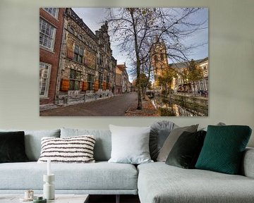 Oude Kerk in Delft, Holland van Jan Kranendonk