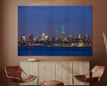 New York Skyline in de avond - Midtown Manhattan