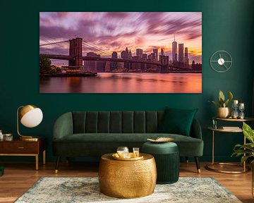 New York Skyline - Brooklyn Bridge 2016 (2) van Tux Photography