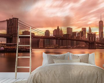 New York Skyline - Brooklyn Bridge 2016 (1) van Tux Photography