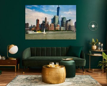 New York Manhattan skyline vanaf de Hudson by Studio Mirabelle
