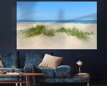 L'été à la plage avec des dunes et des vagues de sable sur Sjoerd van der Wal Photographie