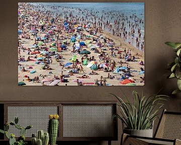 Crowded Beach in Summer by Jan Kranendonk