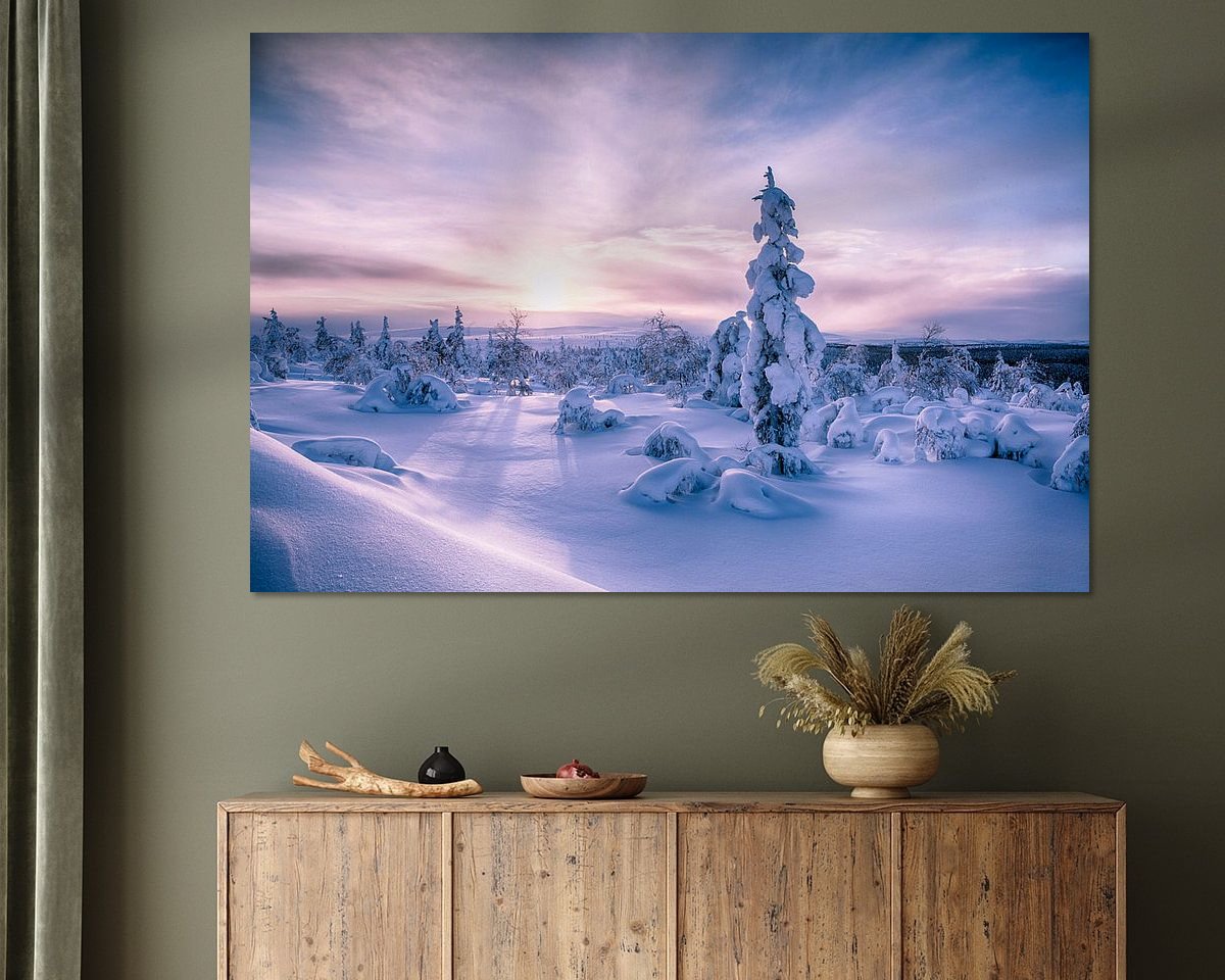 Voorbeeld van het werk in een kamer