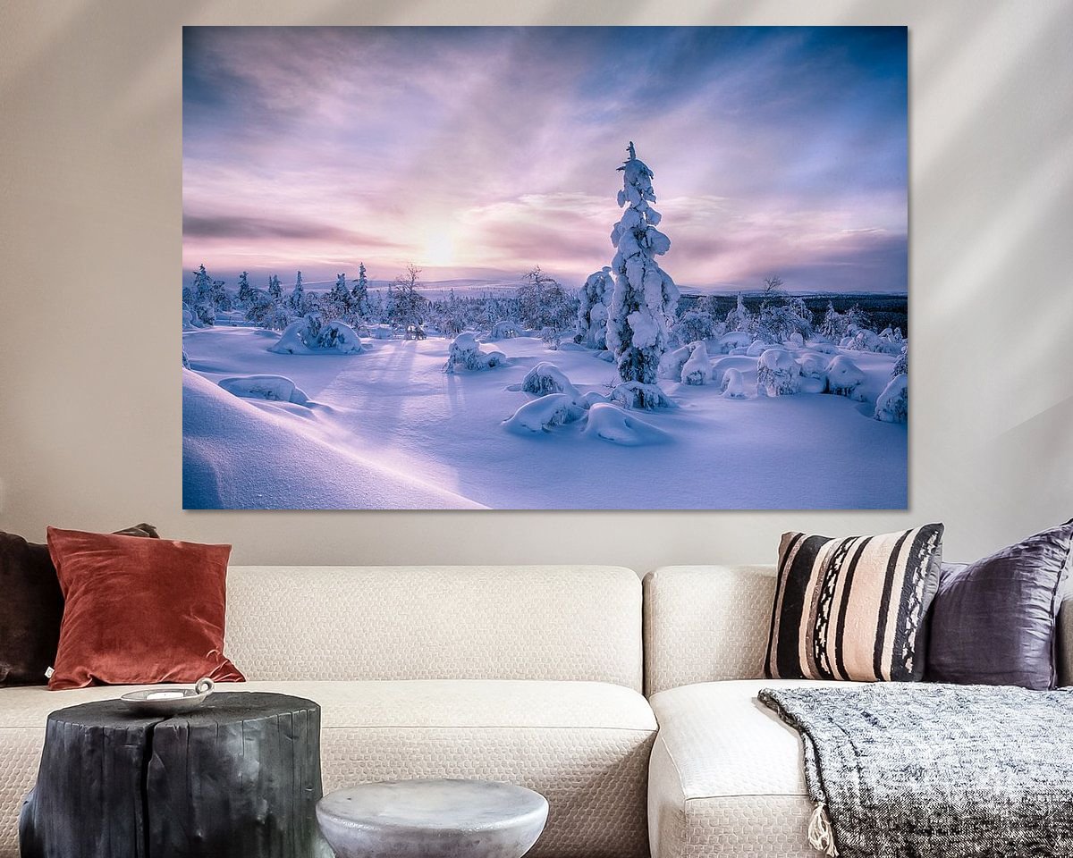 Voorbeeld van het werk in een kamer