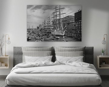 Sail Amsterdam in zwart-wit von John Kreukniet