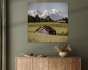 Zugspitzblick in Ohlstadt van Andreas Müller