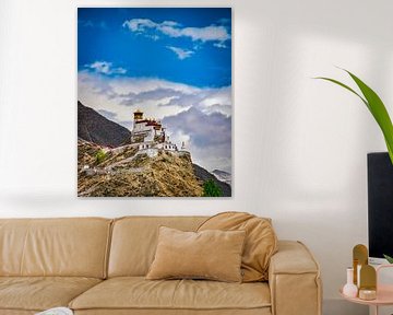  Monastère tibétain sur une montagne de Nedong, Tibet