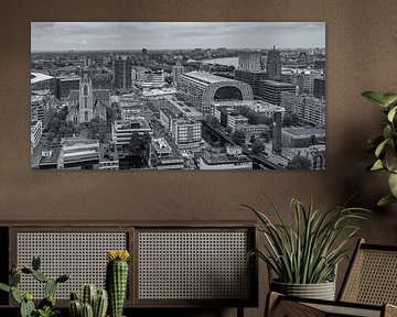 Vue de la halle du marché à Rotterdam depuis la tour du WTC sur Tux Photography