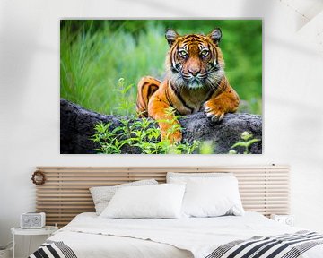 Sumatraanse Tijger (Panthera tigris sumatrae) van Ektor Tsolodimos