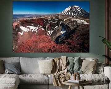 Red Crater, Tongariro, Nieuw-Zeeland van Martijn Smeets