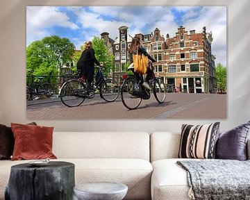 Cycling in Amsterdam van Harry Hadders