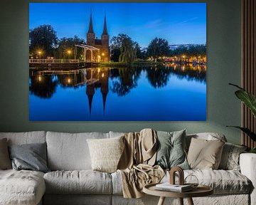 Blaue Stunde am Oostpoort in Delft von Ardi Mulder