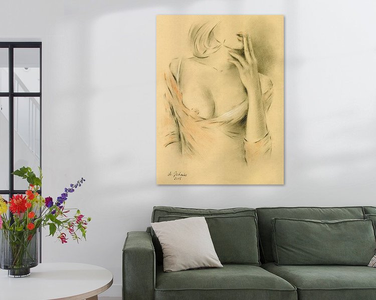 Voorbeeld van het werk in een kamer
