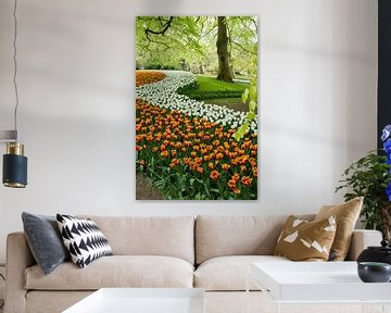 Tulip field in  in the Keukenhof, the Netherlands by Tamara Witjes