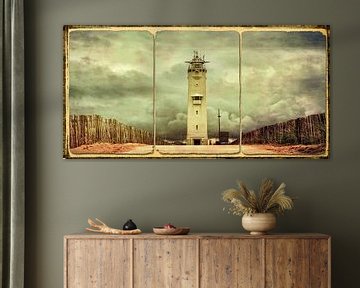 vintage look lighthouse Noordwijk sur eric van der eijk