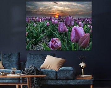 Tulpen paars van Patrick van Baar
