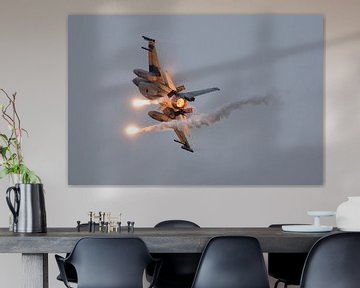 F16 Airpower demo met flares van Joram Janssen
